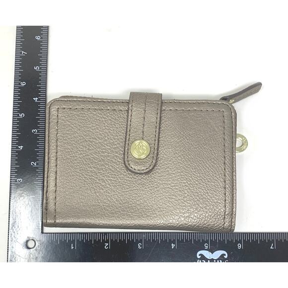 Vintage Y2K RELIC Bronze Vegan Pebble Leather Snap Clutch Wallet Petite Metallic - Picture 9 of 9